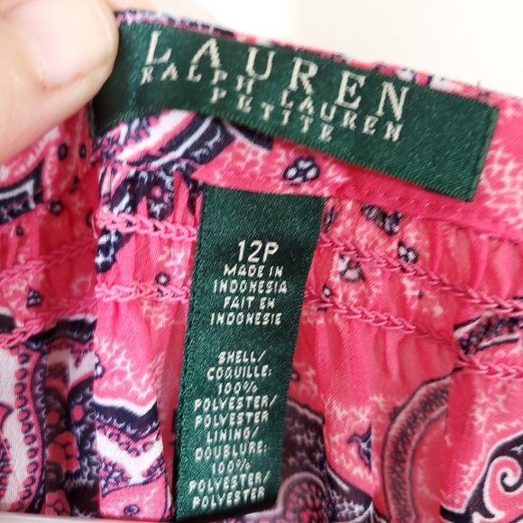 New Ralph Lauren Pink Paisley Dress - Picture 7 of 14